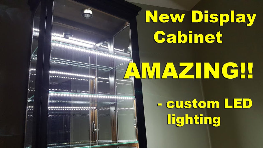 Install some inexpensive LED lights to your display cabinet to really LIGHT up your display cabinet