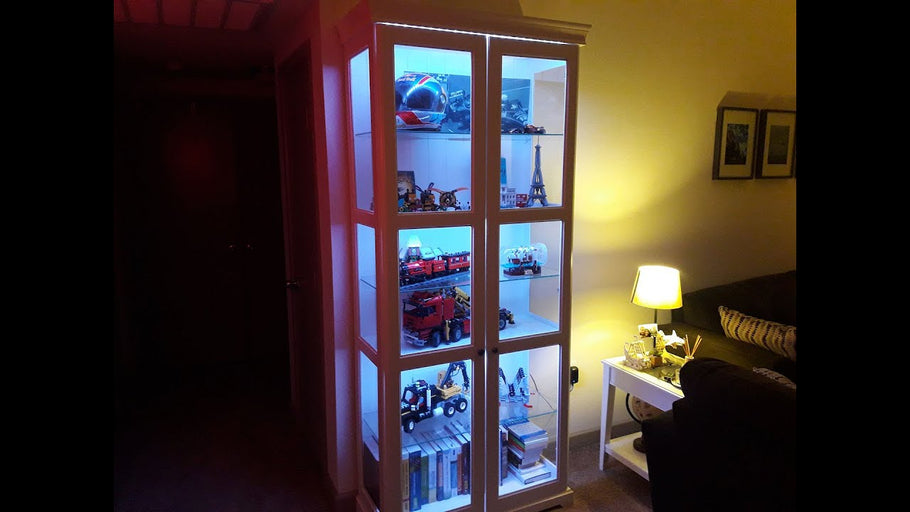 Follow my instructions and learn how to upgrade your display cabinet, or really any piece of furniture, with cool lighting features