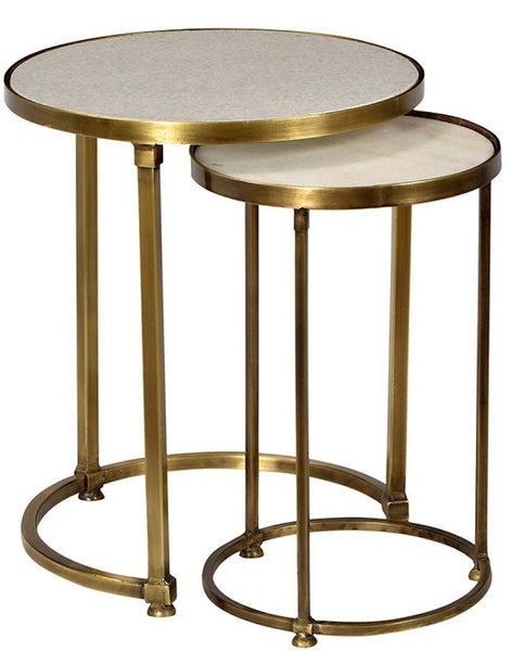 Small Spaces Antique Brass Side Table