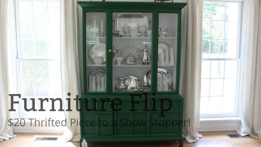 Hey Ya'll! I did it again! This $20 Thrift store china cabinet is now a high end display cabinet in my livingroom