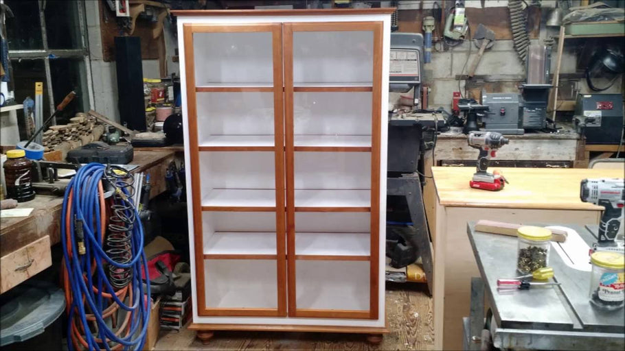 display cabinet I built for my daughters breyer horse collection.