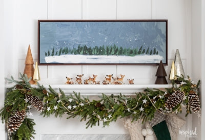 I'm thrilled to welcome you back into my holiday home to show you my Living Room Christmas Mantel Decor