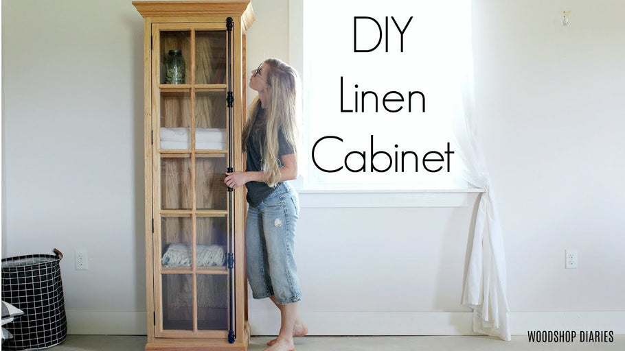 THDProspective #DIYLinenCabinet #CabinetMaker I finally built something awesome for myself and I couldn't be more excited to get all my bathroom stuff off the ...