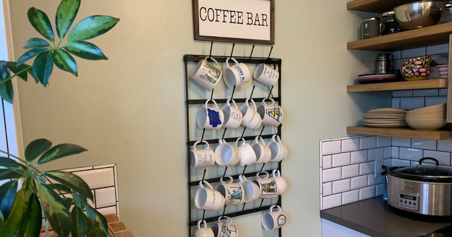 Declutter Cabinets and Display Your Favorite Coffee Mugs with Wall Racks from Amazon