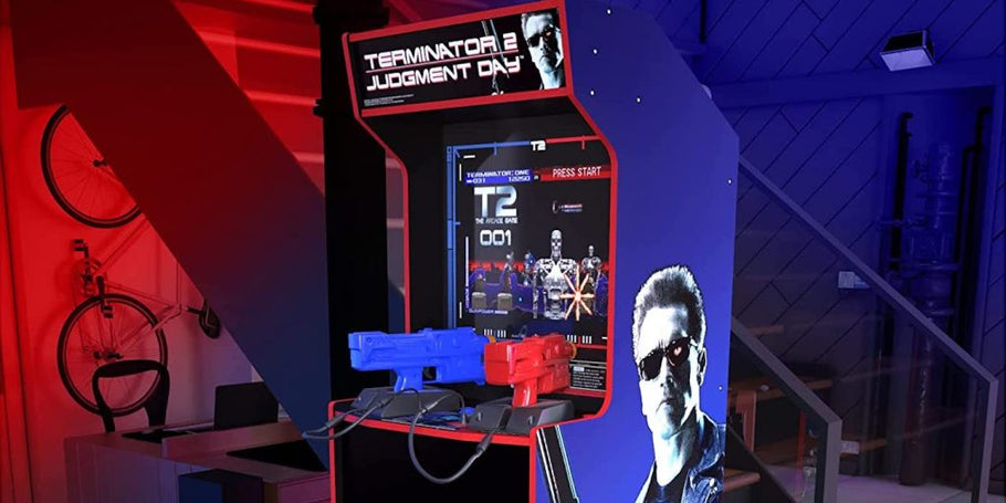 Arcade1Up Terminator 2 cabinet with light guns now $400 off at $300, more from $100