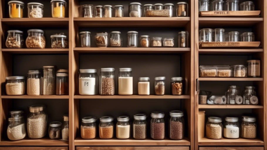 Styling a Brown Kitchen Pantry Cabinet