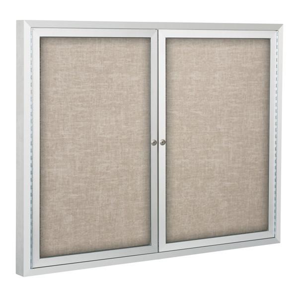 Deluxe Enclosed Bulletin Board With Two Hinged Doors