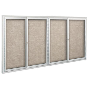 Deluxe Enclosed Bulletin Board With Four Hinged Doors