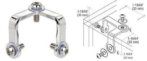 C.R. LAURENCE 3108CH CRL Chrome Deluxe 3-Way Glass Corner Connector