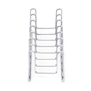 Exclusive mallize compact dish drying rack holder cupboard 7 slot plate storage organizer silver