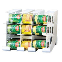 Load image into Gallery viewer, Select nice fifo can tracker stores 54 cans rotates first in first out canned goods organizer for cupboard pantry and cabinet food storage organize your kitchen made in usa
