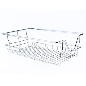 Kitchen kitchen sliding cabinet organizer pull out chrome wire storage basket drawer pull out cabinet shelf for kitchen cabinets cupboards 20 3 17 35 3