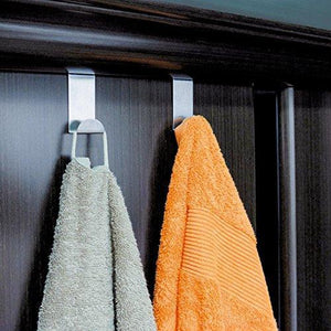 Buy tatkraft seger over the door hooks reversible z hooks for over the door or cupboard door hold up to 11lbs 5 kg towel holders set of 2 stainless steel