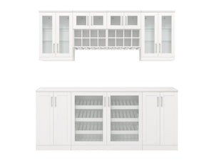 Home Bar 8 Piece Cabinet Set - 21"