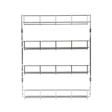 Load image into Gallery viewer, New exzact exerz herb and spice rack 4 tiers kitchen shelf organiser for jars perfect space saving and storage wall mountable or cupboard door fitting fixings included in the package exsr004 4