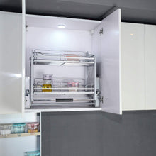 Load image into Gallery viewer, Best seller  pull down two tier shelf shelves cabinet for 600mm width cupboards steel wall unit storage organizer system kitchen