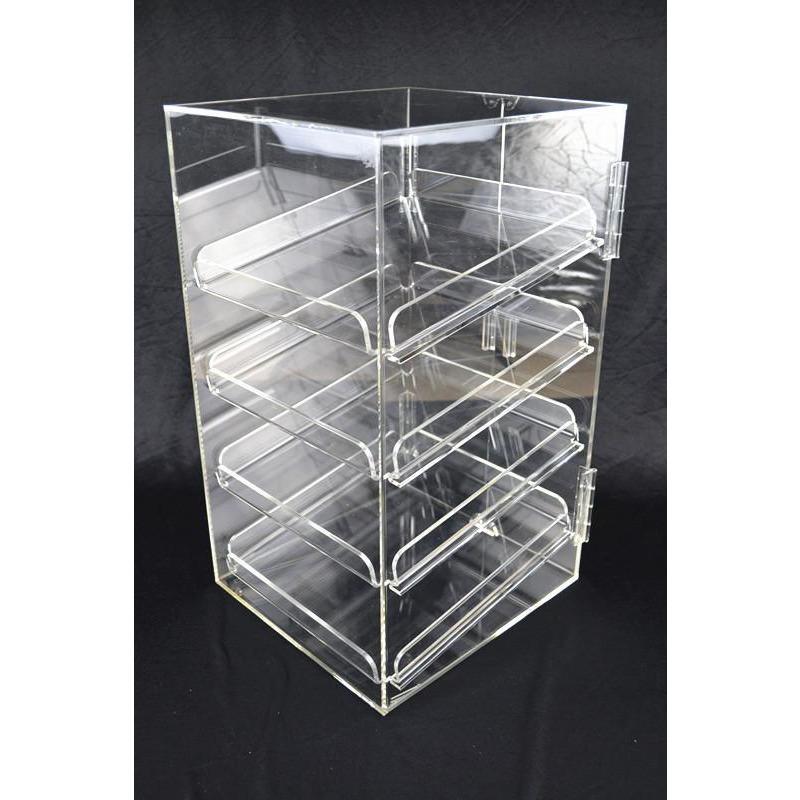 4 Tray 5mm Acrylic Bakery Muffin Donut Pastry Display Cabinet
