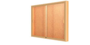 Legacy Wall-Mounted Display Cabinet with Cork Back, 48" W x 36" H
