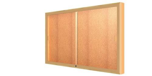 Legacy Wall-Mounted Display Cabinet with Cork Back, 60