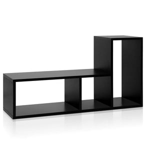 L Shaped Stackable Display Shelf - Black