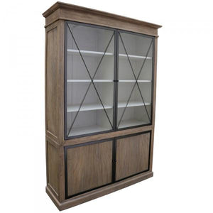 Harlow Display Cabinet Dresser Sideboard / Cupboard Wood & Iron