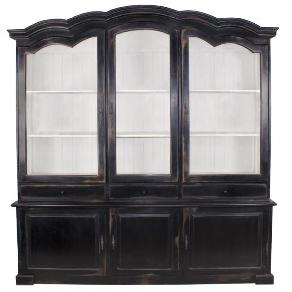 Hermillion French Antique Style Buffet / Hutch Dresser Display Cabinet