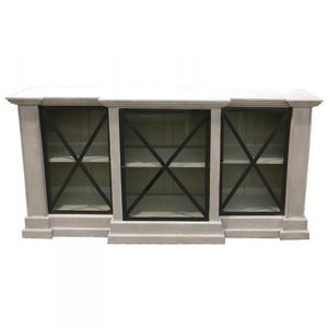 Benton Display Cabinet Dresser Sideboard / Cupboard Wood & Iron