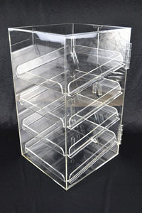 4 Tray 5mm Acrylic Bakery Muffin Donut Pastry Display Cabinet
