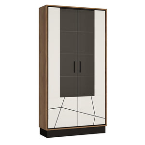 Brolo Tall wide glazed display cabinet