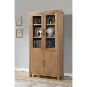 Cambridge Contemporary Solid Oak Display Cabinet