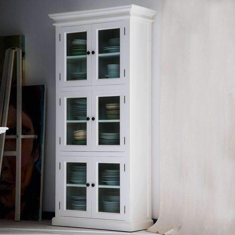 Halifax White Painted 3 Level Pantry Display Cabinet