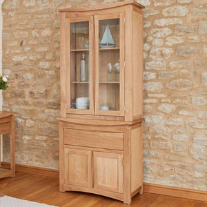 Roscoe Contemporary Oak Glazed Display Cabinet (Top Only)