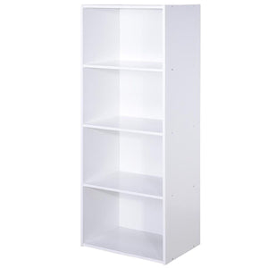 4 Tier Open Shelf Storage Display Cabinet-White